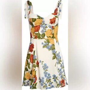 NEW Reformation Niara Floral Mini Dress in multi size 12